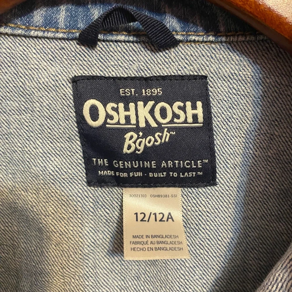 OshKosh B'Gosh Classic Blue Denim Jean Jacket Girls Size 12